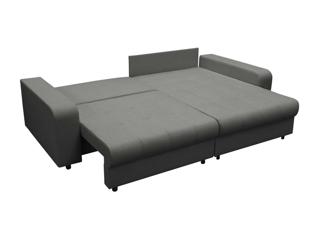 Sofá rinconero Sanford 102, Gris, Función de descanso, Caja de ropa de cama, 250x166x94cm