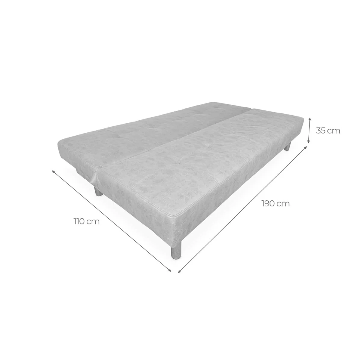 Sofá cama clic clac 3 plazas marrón Homey