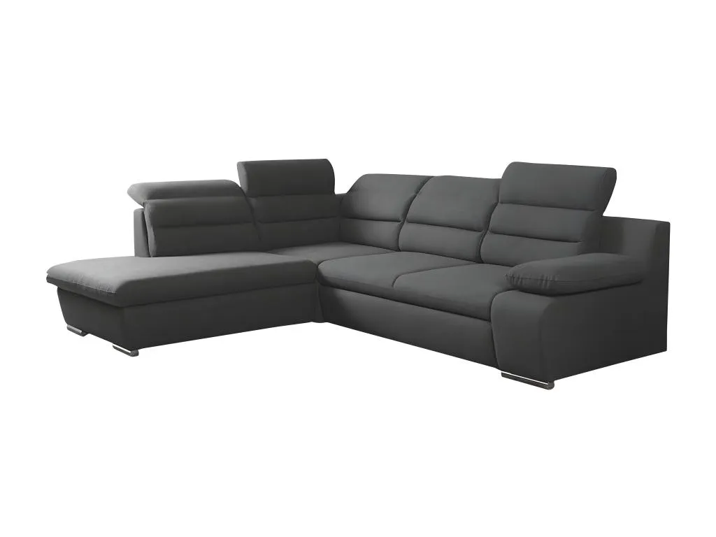 Sofá cama rinconero de tela Sancaldeco - Antracita - Ángulo izquierdo FGYY30313
