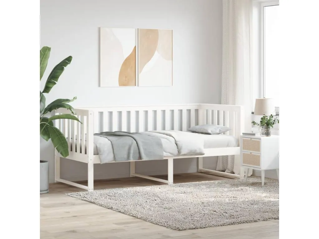 Sofá cama Hogarmini maciza de Hogarmini blanco 90x190 cm 01355bote