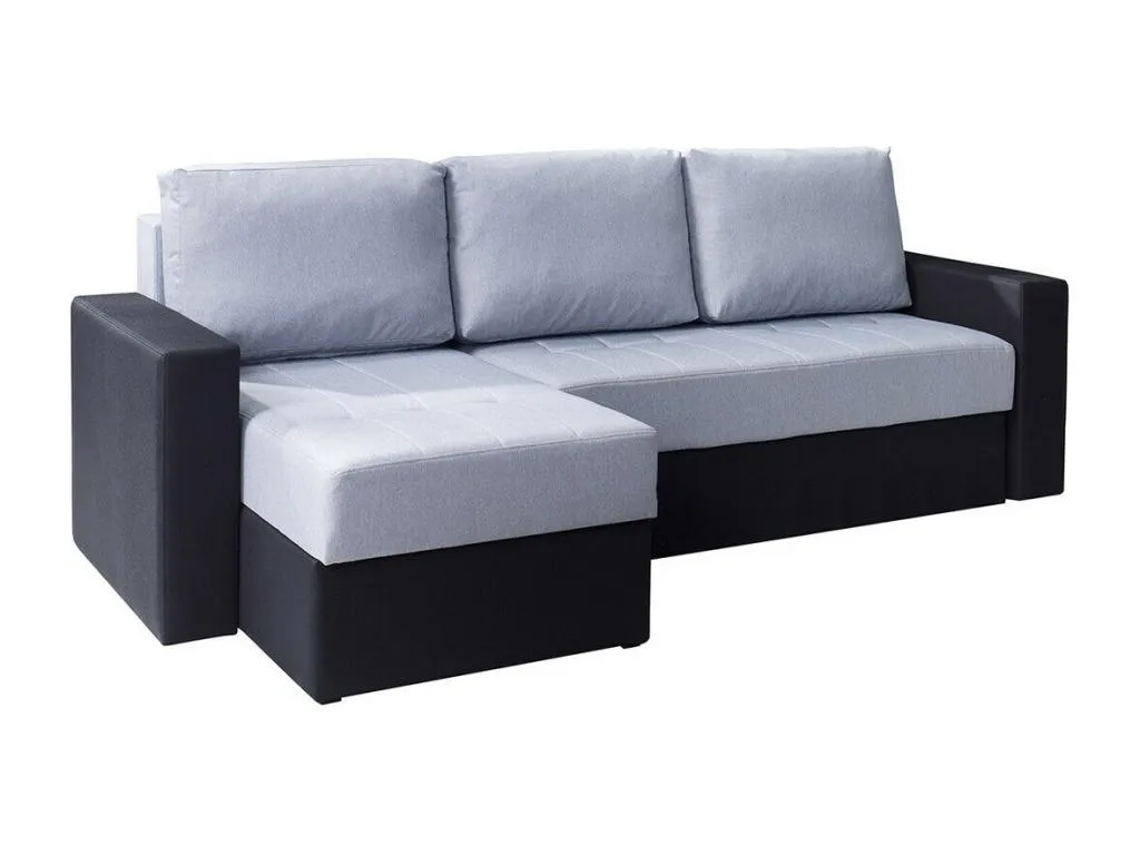 Sofá rinconero Hogarsens B116 Gris Función de descanso Caja de ropa de cama 233x79cm