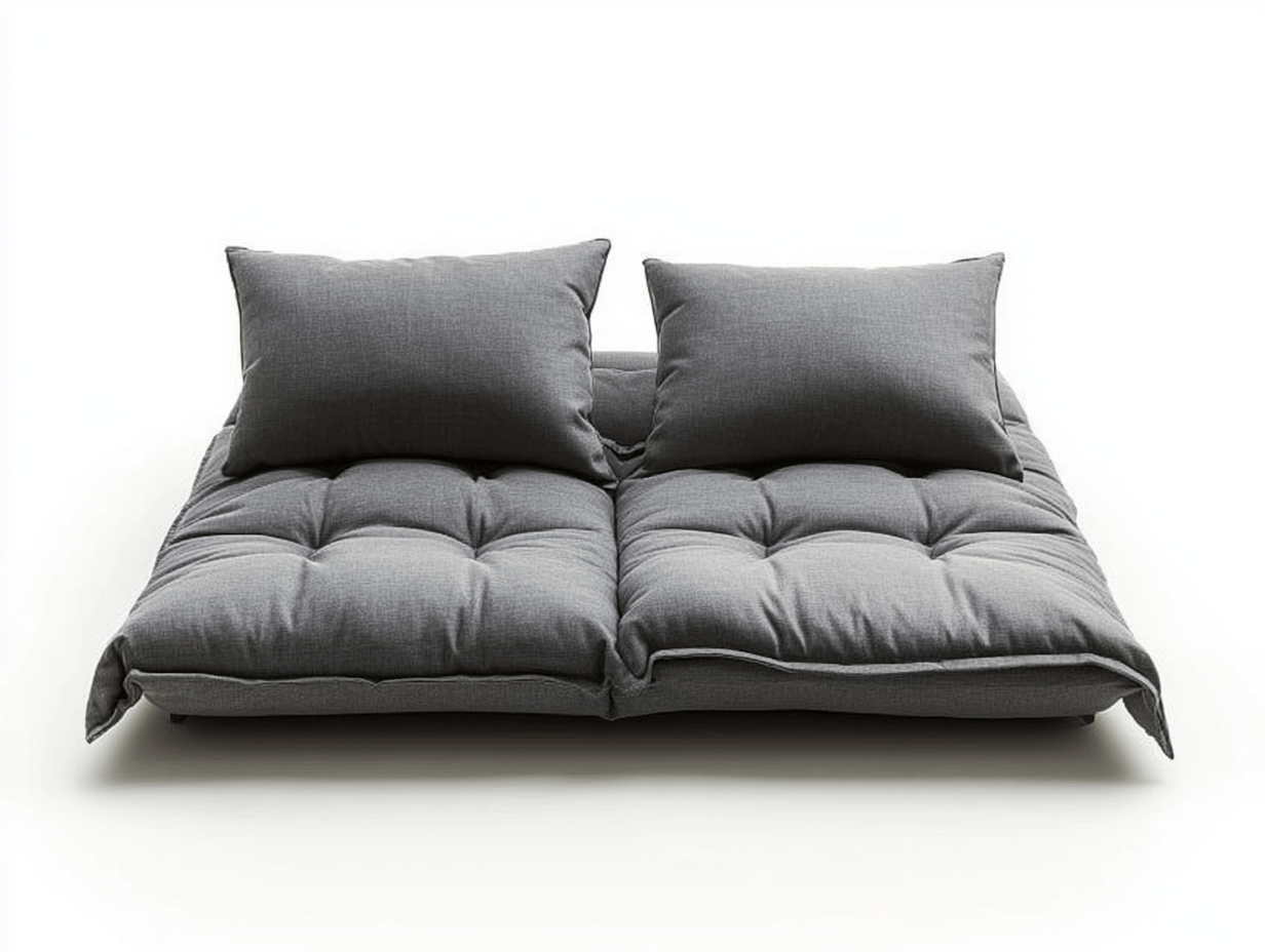 Sofá cama de tela gris para sala de estar relaxante y moderno 200x100 cm