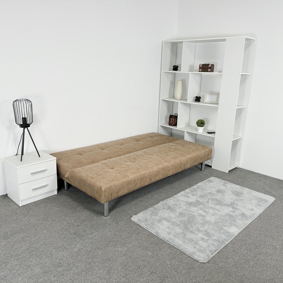 Sofá cama clic clac 3 plazas marrón Homey
