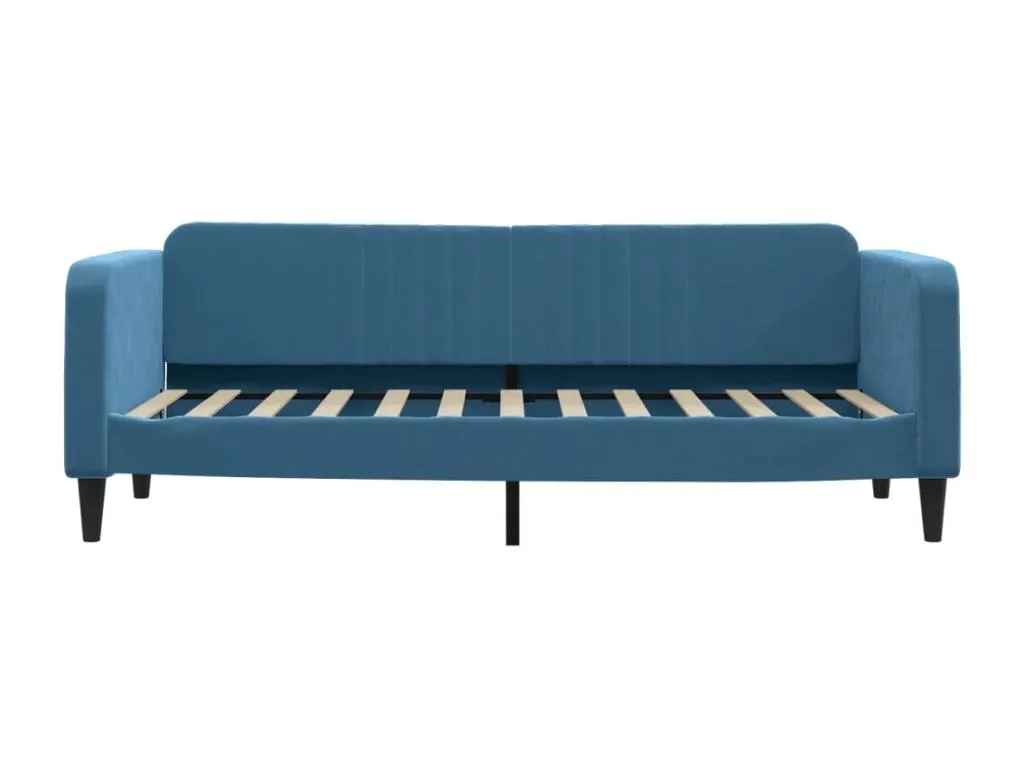 Sofá cama sin colchón terciopelo azul 80x200 cm