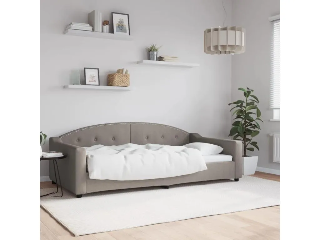Sofá cama sin colchón tela gris taupe 100x200 cm XWON29535