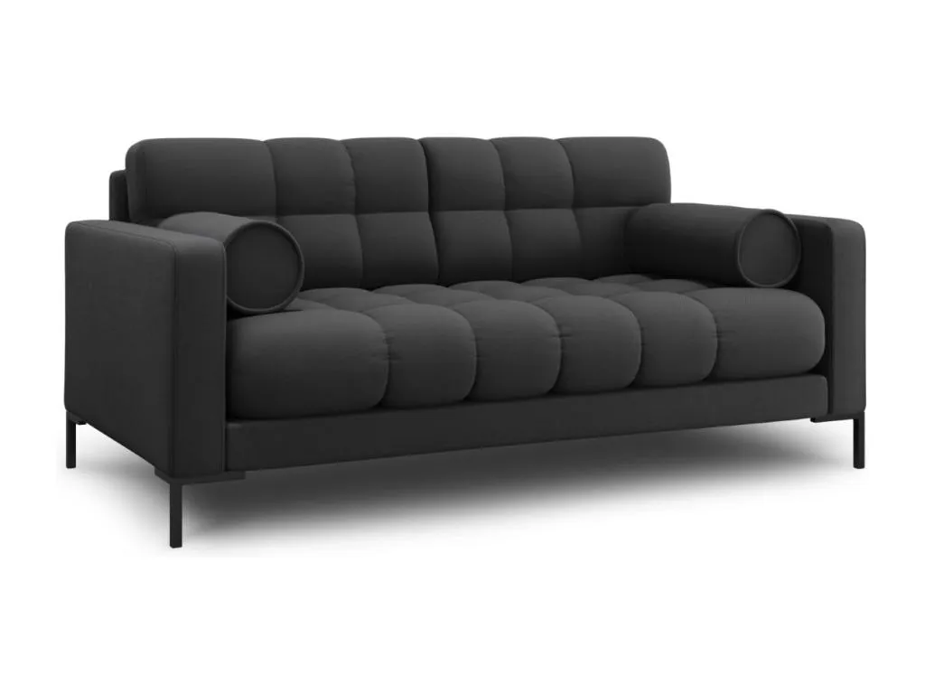 Prietocasa - Sofá Prietocasa 2 plazas de tejido estructural gris oscuro - 152x92x75cm