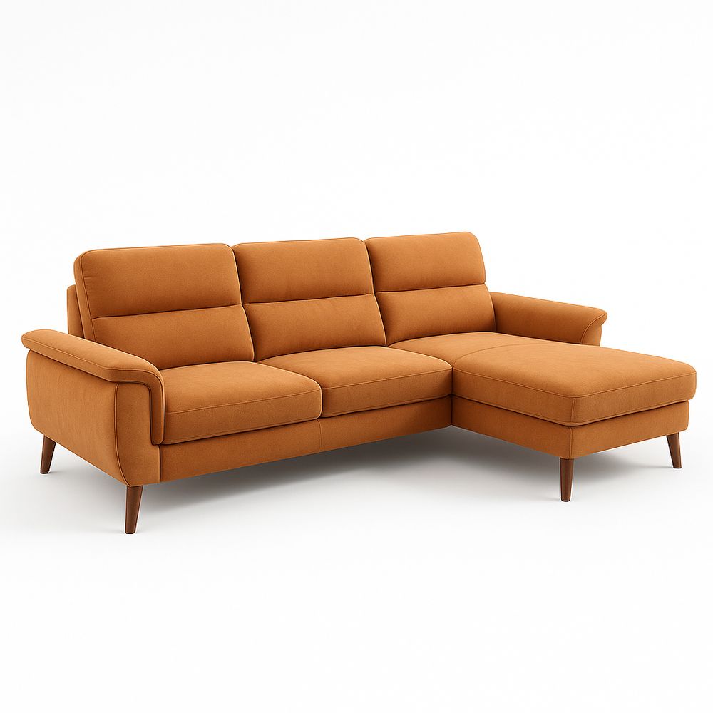 Sofá esquineros moderno de terciopelo color mostaza,diseño minimalista para sala de estar,chaise longue,tamaño grande