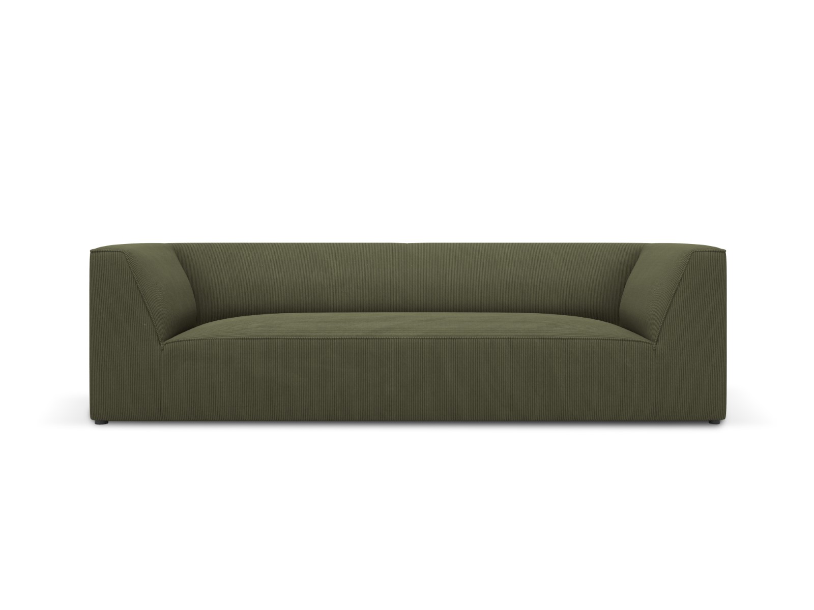 Sofá de 3 plazas en terciopelo acanalado verde sz9477e0