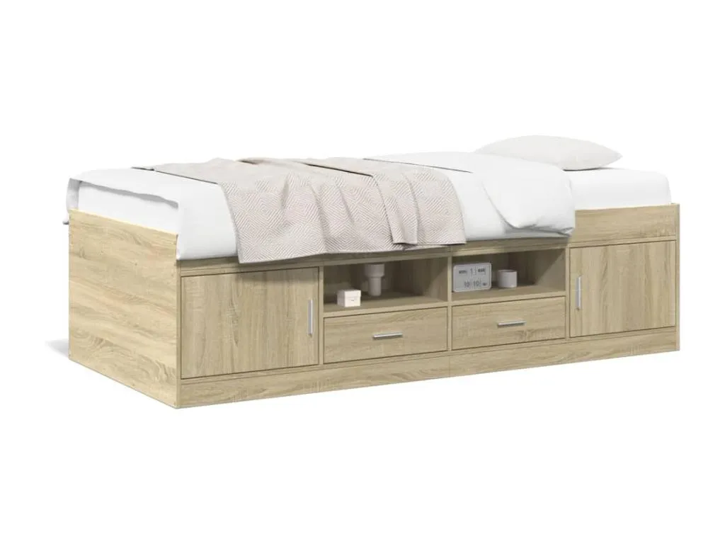 Sofá cama con cajones sin colchón Alkihogares 75x190 cm
