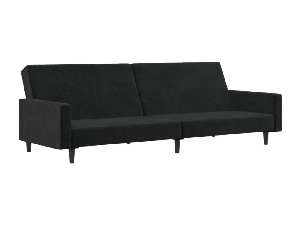 Sofá cama de 2 plazas Joliven negro