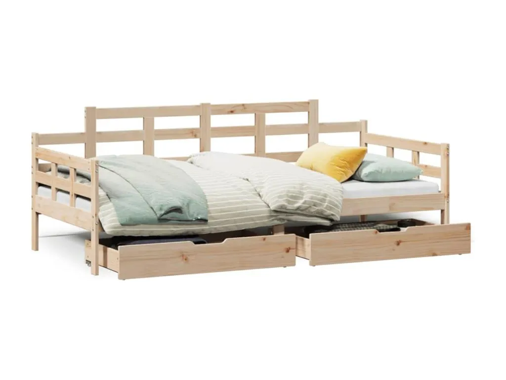 Sofá cama con cajones Vivircalido maciza de Vivircalido 90x190 cm trkd87679