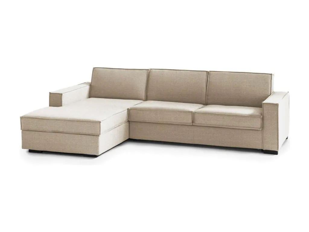 Sofá Cama Lluesmahome Esquinero 'Made in Italy' con Apertura Giratoria, Península Contenedor Izquierda y Reposabrazos Estándar  YQ2032471