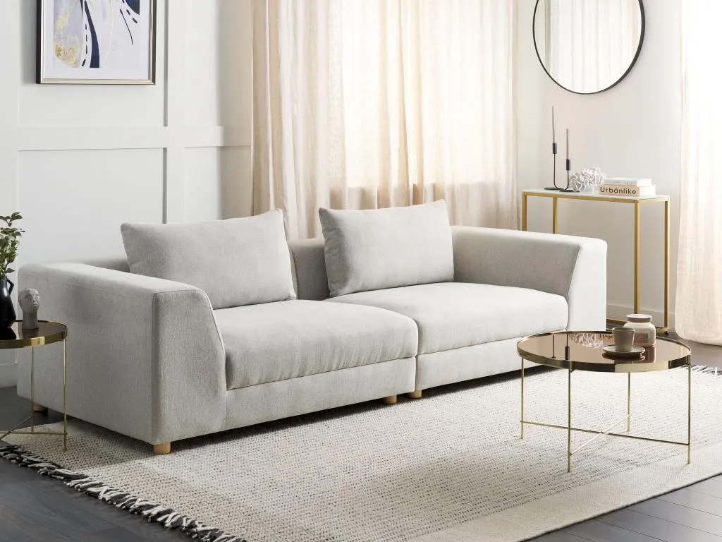 Sofá de 3 plazas Mobtrendy Gris claro 51603zcxt