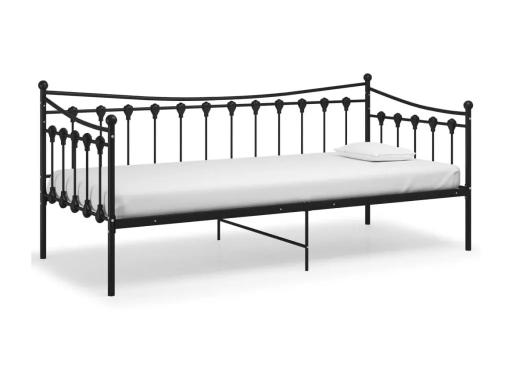 Estructura de sofá cama de Vivircalido negro 90x200 cm hela36277