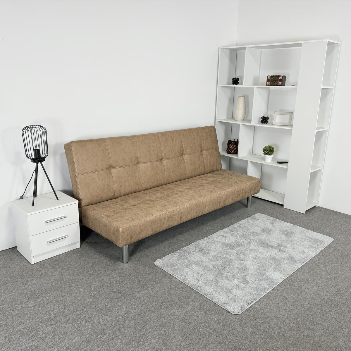 Sofá cama clic clac 3 plazas marrón Homey