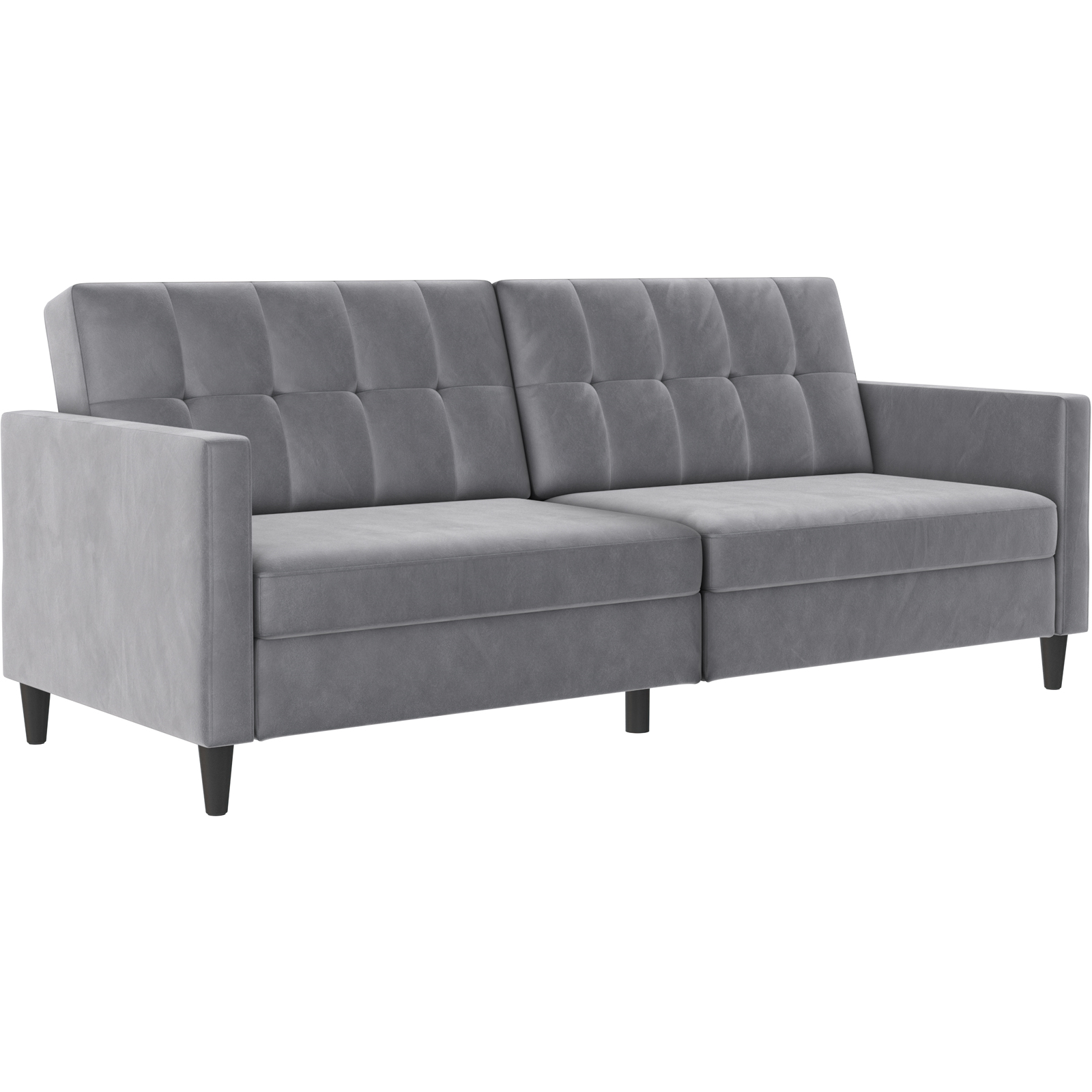 Sofá cama de 3 plazas en terciopelo gris gd6656b8