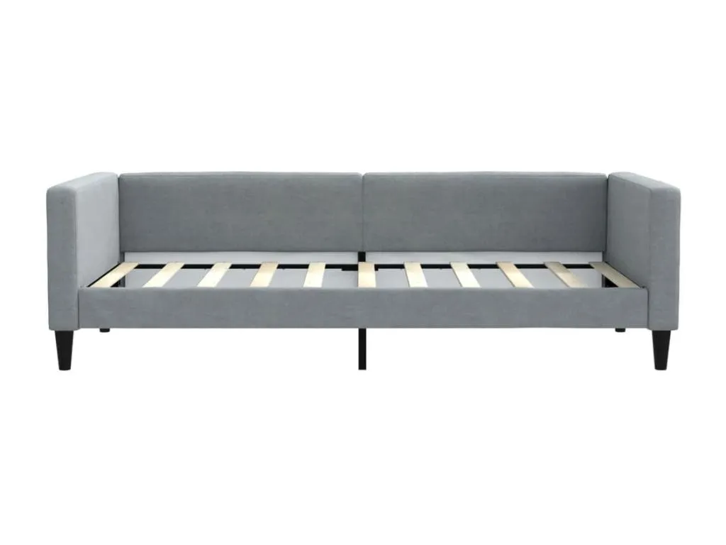 Sofá cama sin colchón tela gris claro 90x190 cm