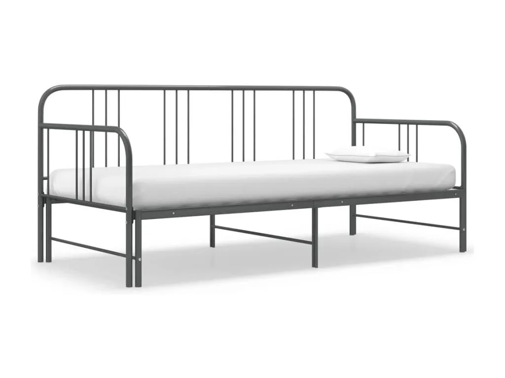 Estructura de sofá cama extraíble de Lluesmamuebles gris 90x200 cm