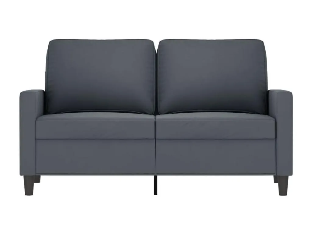 Sofá de 2 plazas de terciopelo gris oscuro 120 cm vajr78089