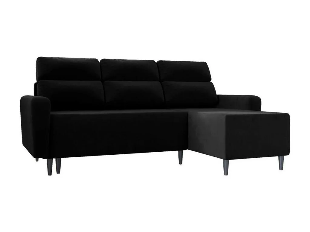 Sofá rinconero Lluesmamuebles 102 Negro Función de descanso Caja de ropa de cama 236x148cm