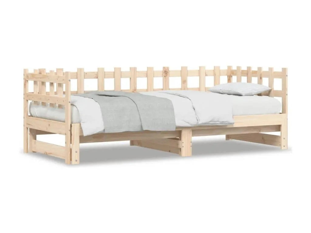 Boverdeco Sofá cama extraíble Boverdeco maciza de Boverdeco 2x(90x200) cm Marrón