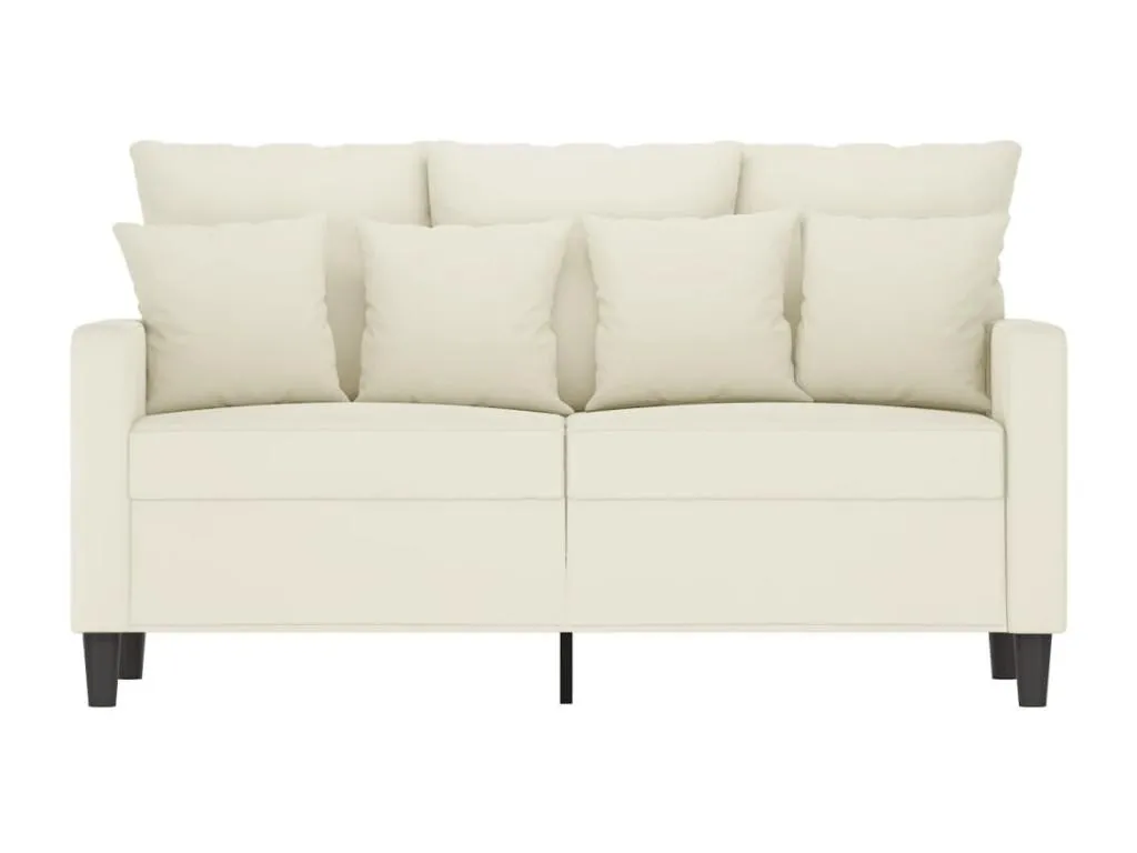 Sofá de 2 plazas terciopelo color crema 120 cm 66950UVIE