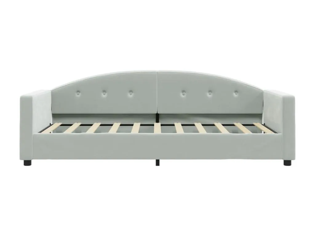 Sofá cama sin colchón terciopelo gris claro 80x200 cm ASXR87096