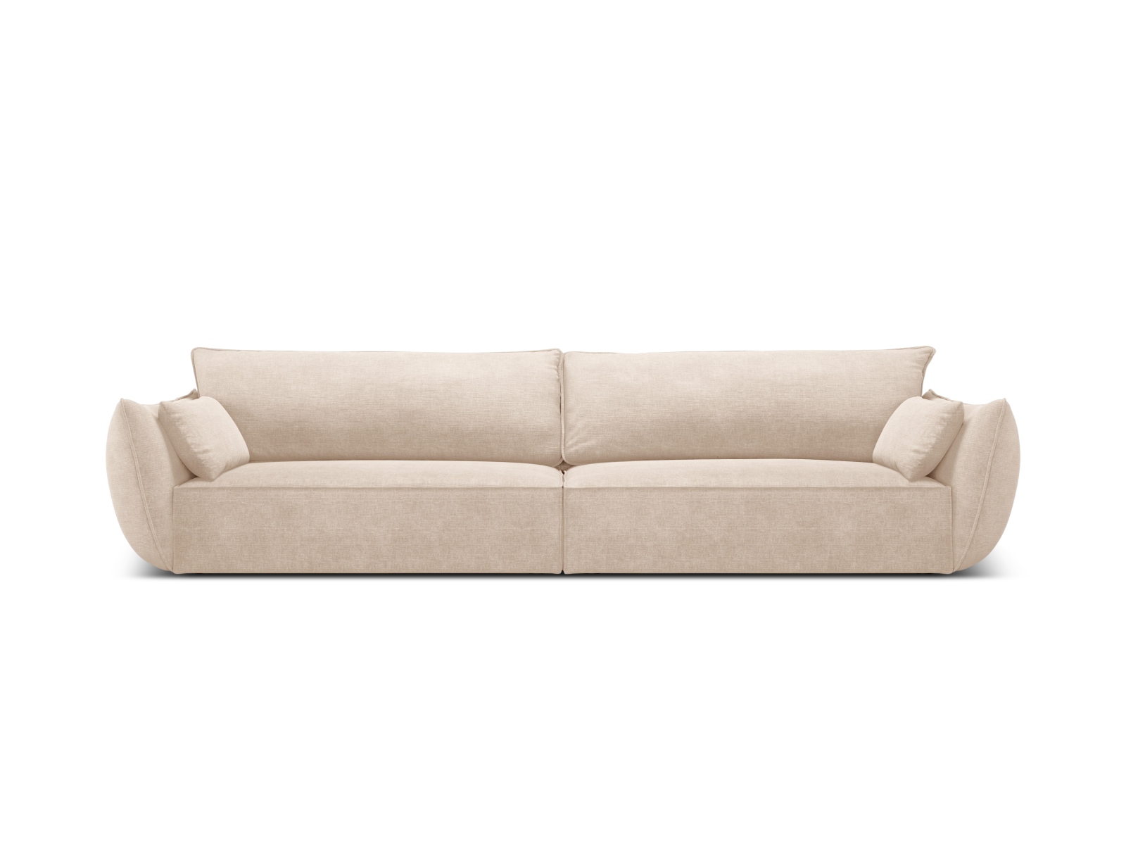 Sofá de 4 plazas en tejido chenilla beige claro kt7131g0