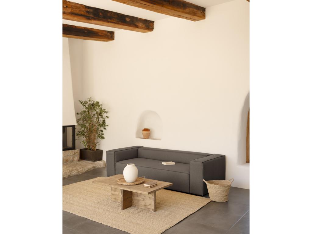 Sofá de 4 plazas color gris oscuro de 260x110cm - Banakdecoracion 39706GBNN