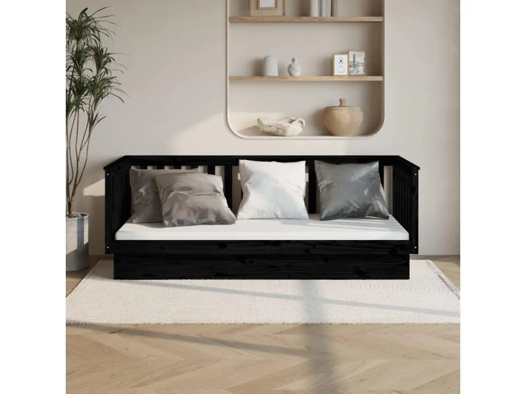 Sofá cama de Lluesmamuebles maciza de Lluesmamuebles negro 100x200 cm