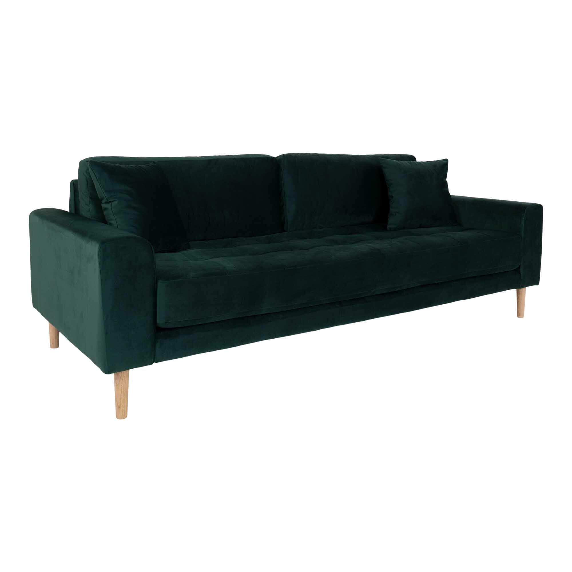 Sofá 3 Plazas - Terciopelo Verde Oscuro u9f00rm72