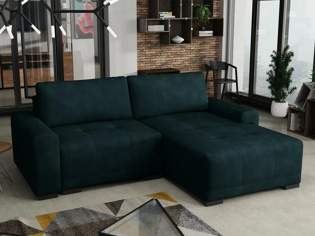 Sofá rinconero Vivircalido 183 Azul Función de descanso Caja de ropa de cama 237x180cm dieu47181