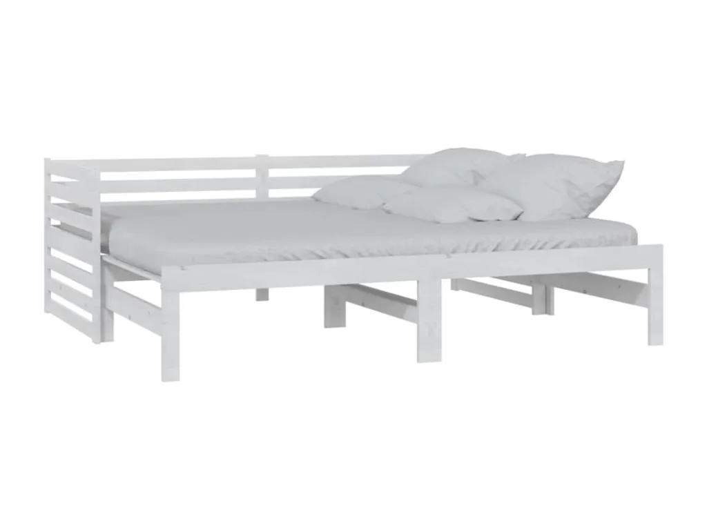 Sofá cama extraíble sin colchón blanco 2x(90x200) cm DDSG34292