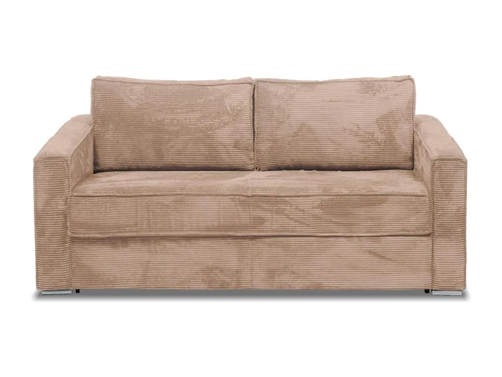 Sofá cama de 4 plazas de apertura rápida de pana Alkifurniturees - Somier de láminas anchas de 160 cm - Colchón de 22 cm Alkifurniturees GGKW78627