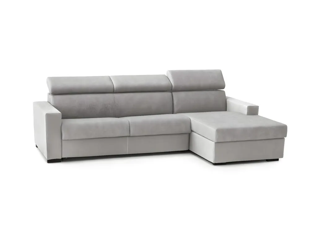 Sofa cama Casabellaes Sofá de esquina Made in Italy Sofá con apertura giratoria con Contenedor Izquierdo Península con reposabrazos delgados 18242FHRH