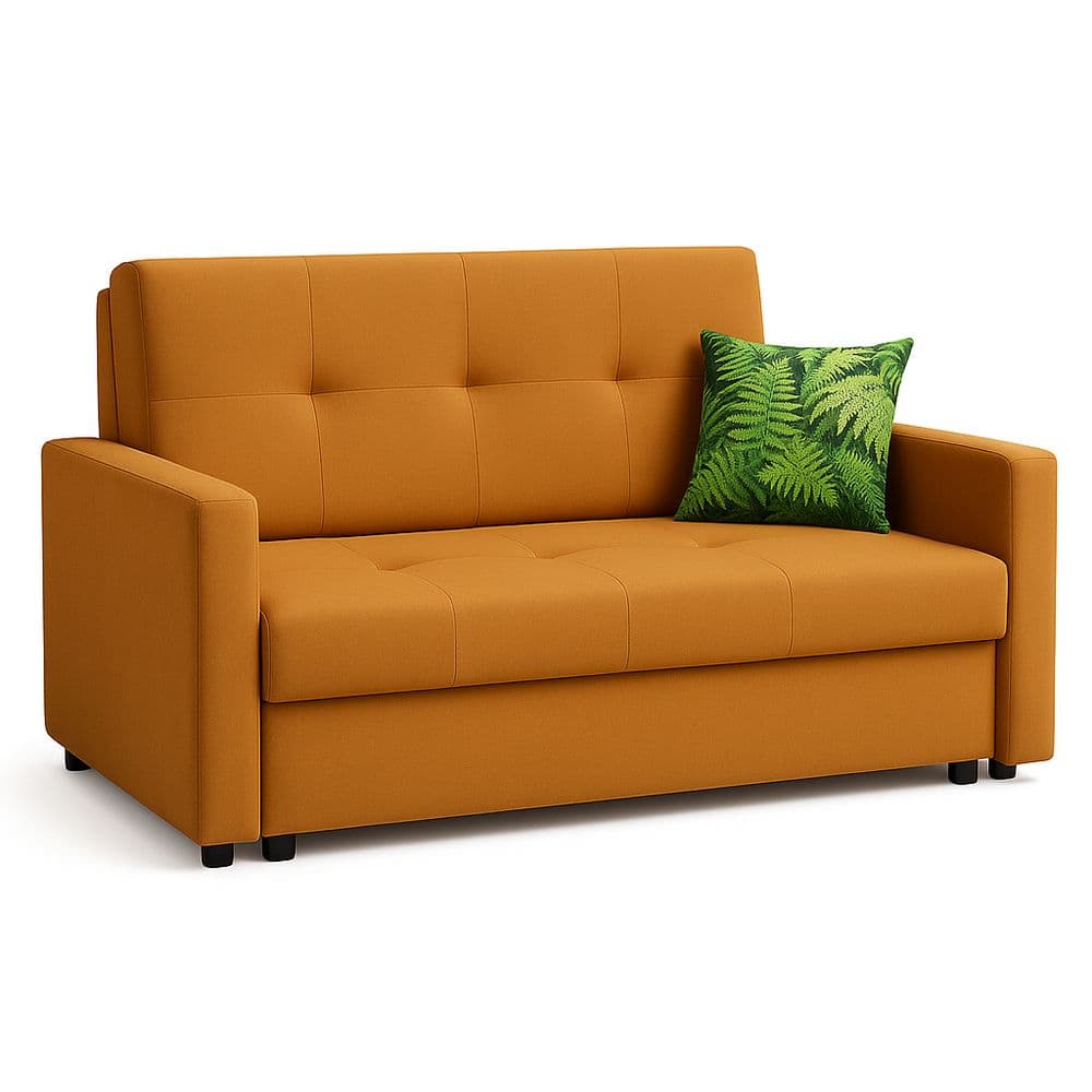 Sofá tapizado tela sofá cama naranja rectangular