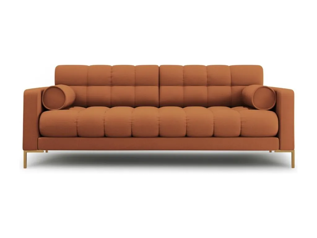 Mobtrendy - Sofá Mobtrendy 4 plazas de tejido estructural ladrillo - 217x92x75cm znep97327