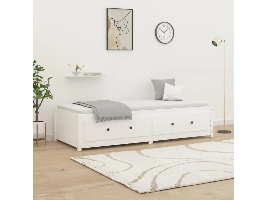 Sofá cama Blanco 90x200 cm Hogarsens maciza de Hogarsens