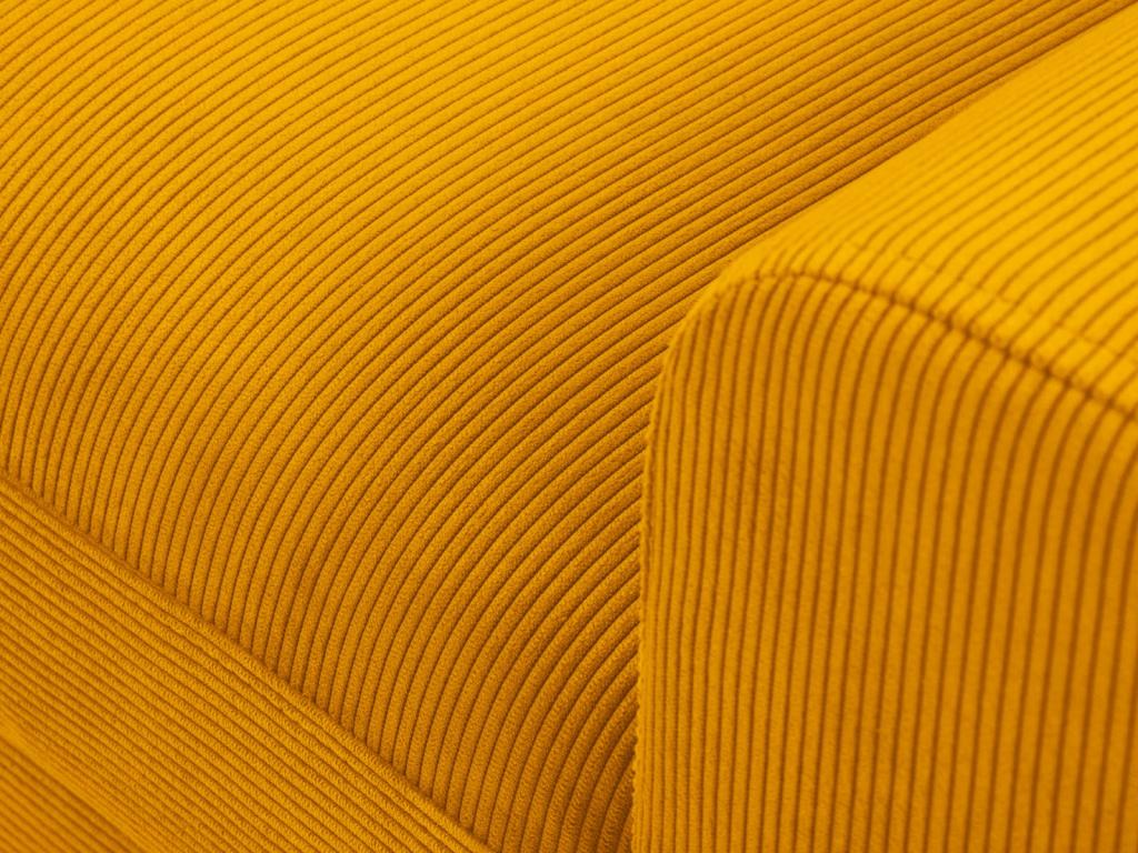 Nidolux- Sofá cama esquinero izquierdo con baúl de almacenaje 4 plazas de pana amarillo- 241x145x88cm
