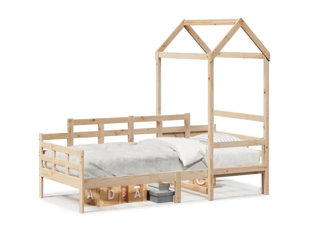 Sofá cama con techo Alkihogares maciza de Alkihogares 90x190 cm