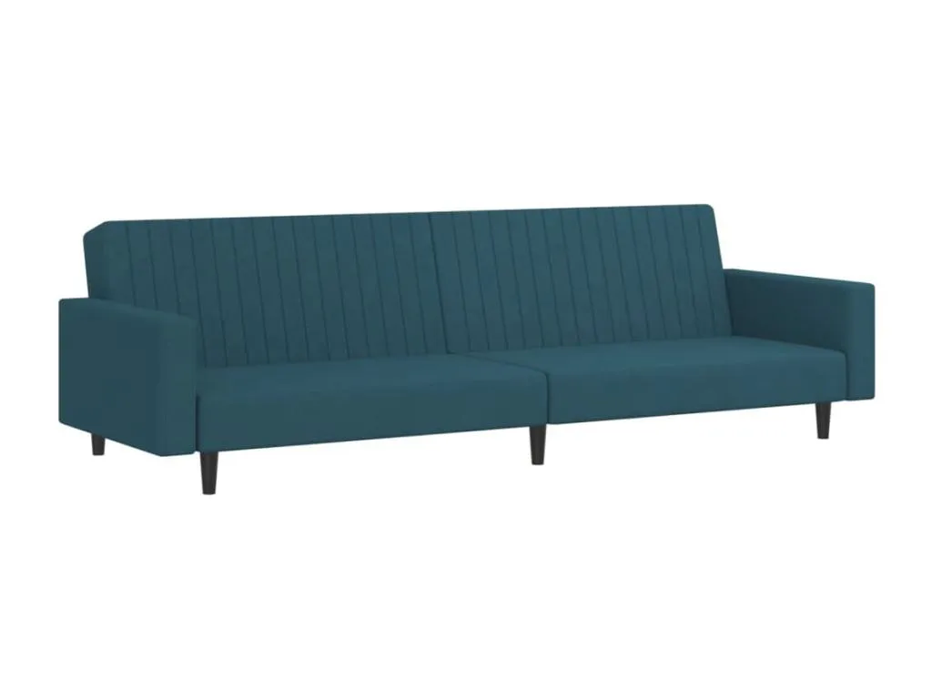Sofá cama de 2 plazas terciopelo azul 97358FGSK