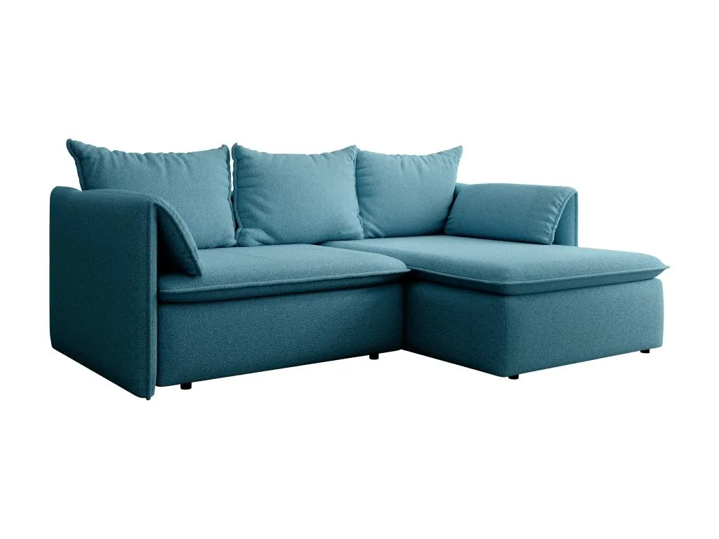 Sofá cama esquinero derecho de tela azul Mobtrendy 72080lsvg