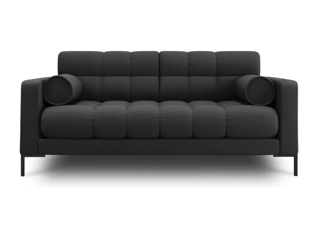 Prietocasa - Sofá Prietocasa 2 plazas de tejido estructural gris oscuro - 152x92x75cm