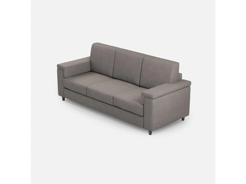 Sofá Cosinor de 3 plazas (tres plazas de 60 cm) dimensiones exteriores l.208 Cm gris fct3692762