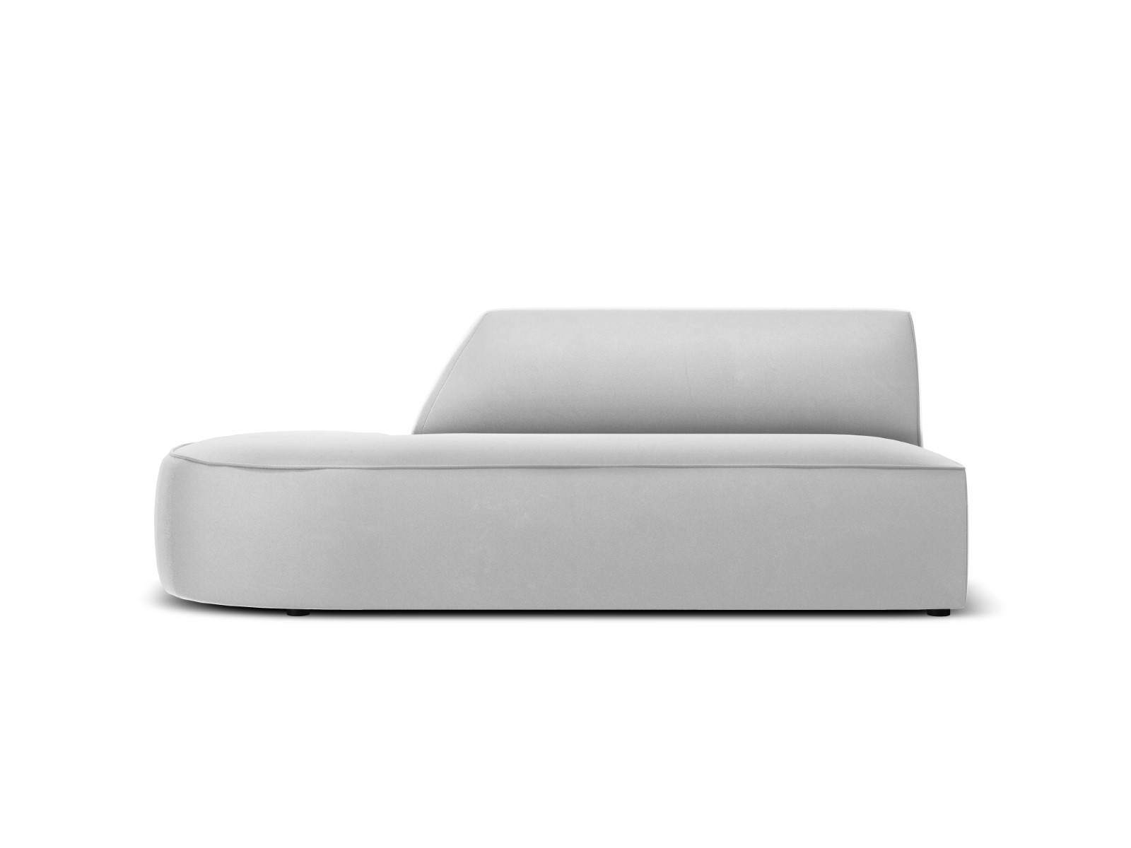 Sofá modular izquierdo 2 plazas en terciopelo gris claro ei6662v0