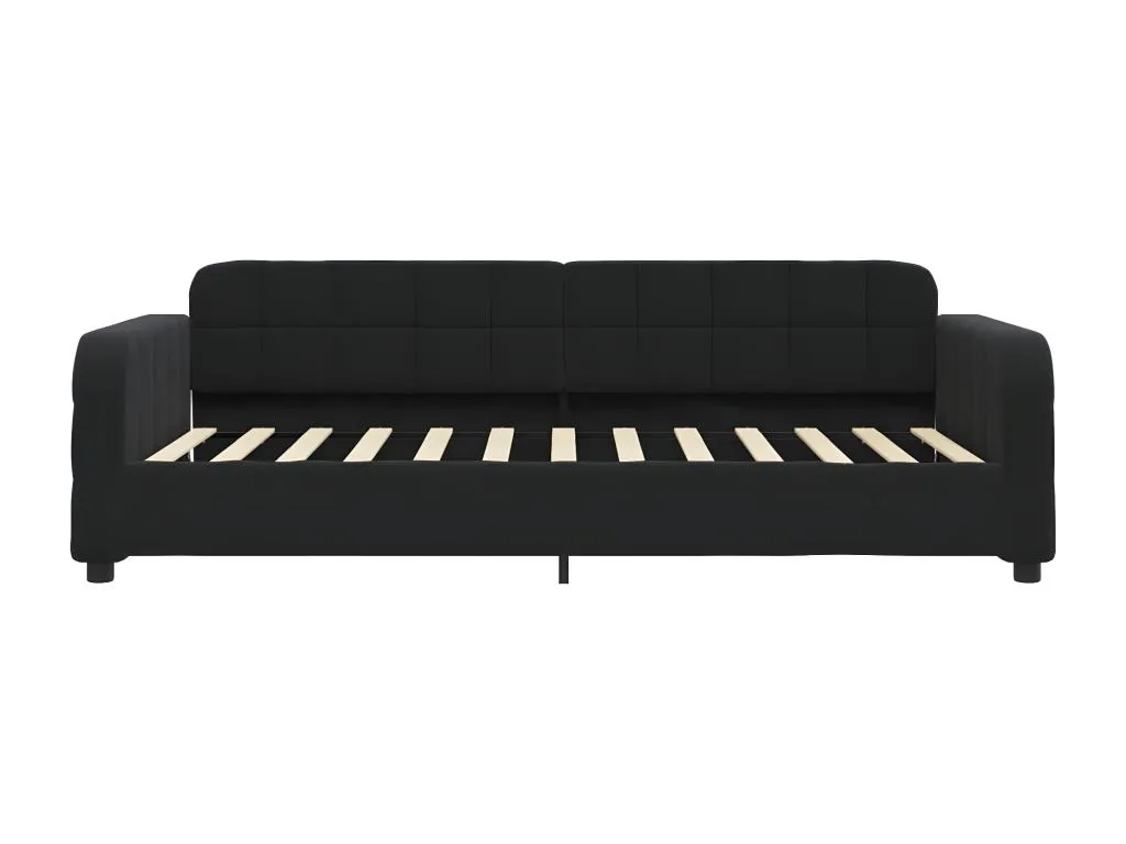 Sofá cama negro 100x200 cm terciopelo