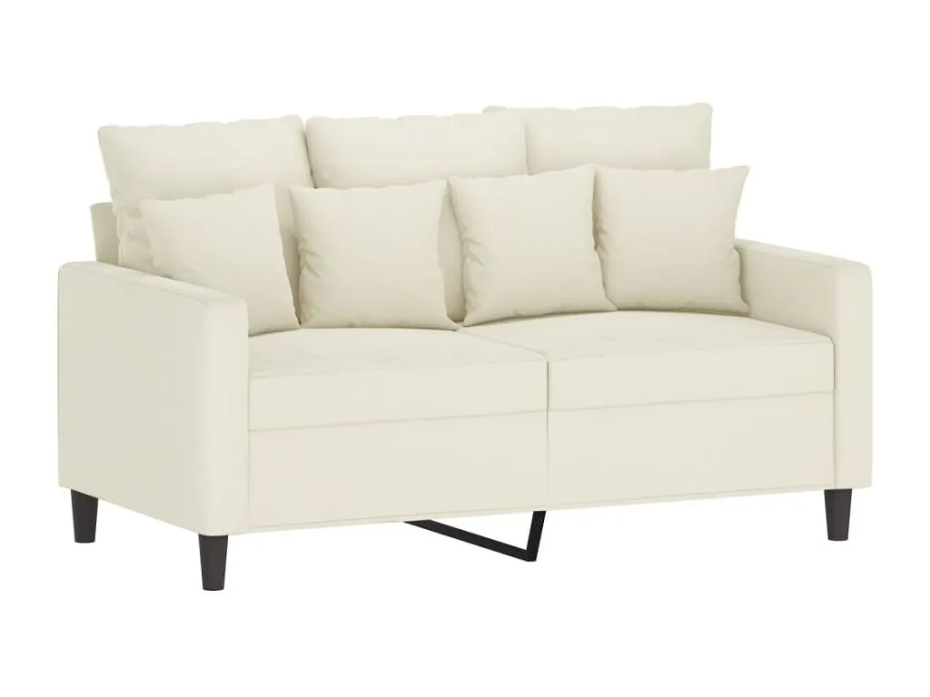 Sofá de 2 plazas terciopelo color crema 120 cm 66950UVIE