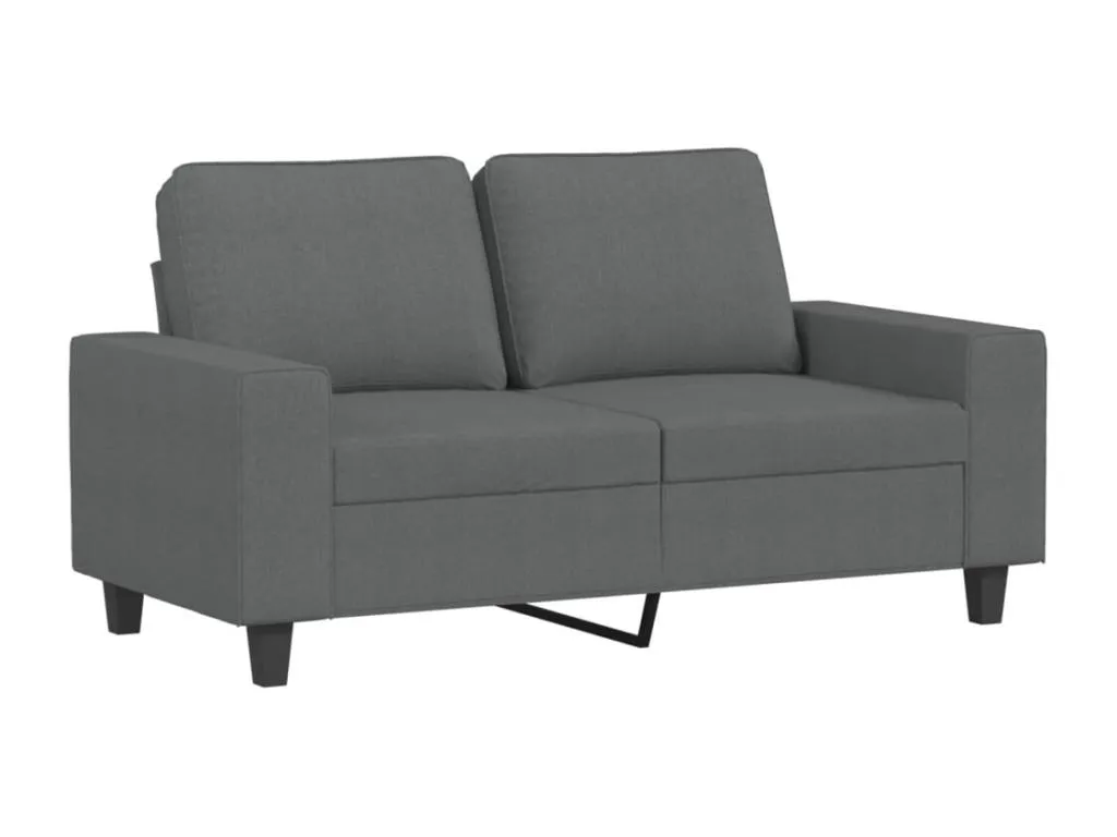 Sofá de 2 plazas de tela gris oscuro 120 cm