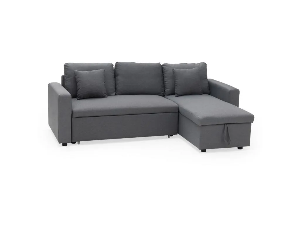Sofá cama Biocasahogar de 3 plazas tapizado gris KJ3662190