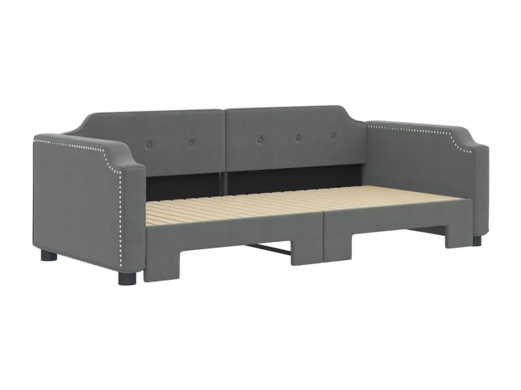 Sofá cama Micasacool tela gris oscuro 80x200 cm